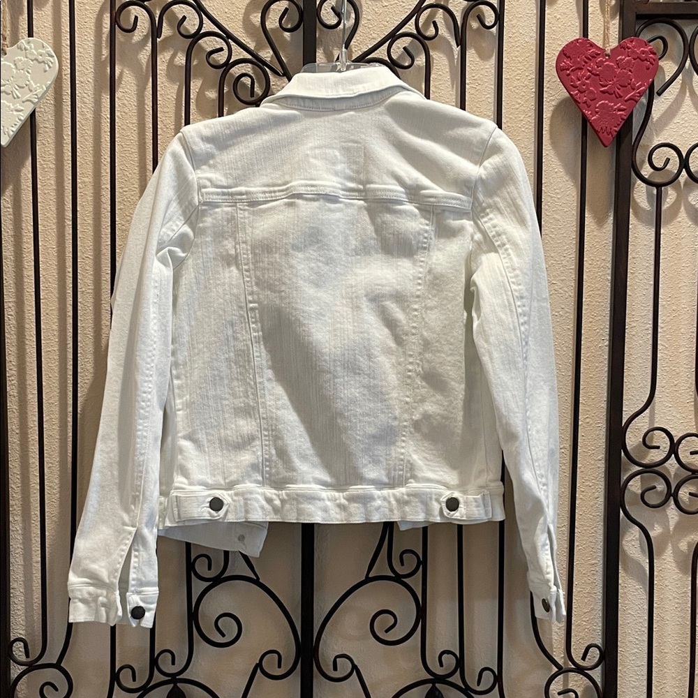 Women's White Denim Jacket by Kut from the Kloth - Picture 3 of 8